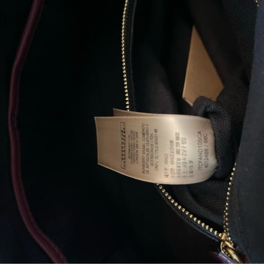 Burberry Dark Red Leather 2-way Bag - Picture 11 of 16